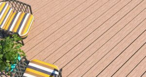 top view of sunny decking