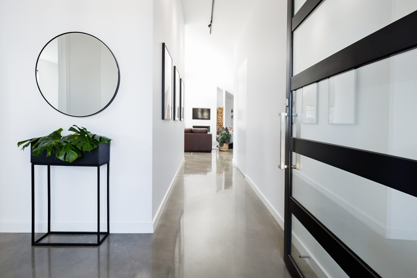concrete flooring inside a nice home