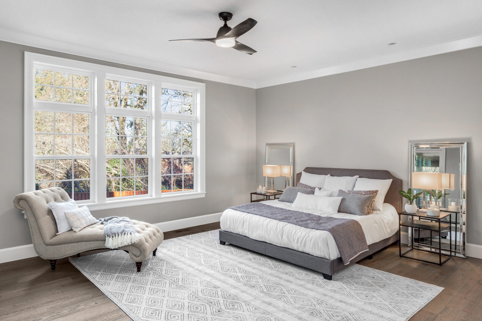 Bedroom in new luxury home