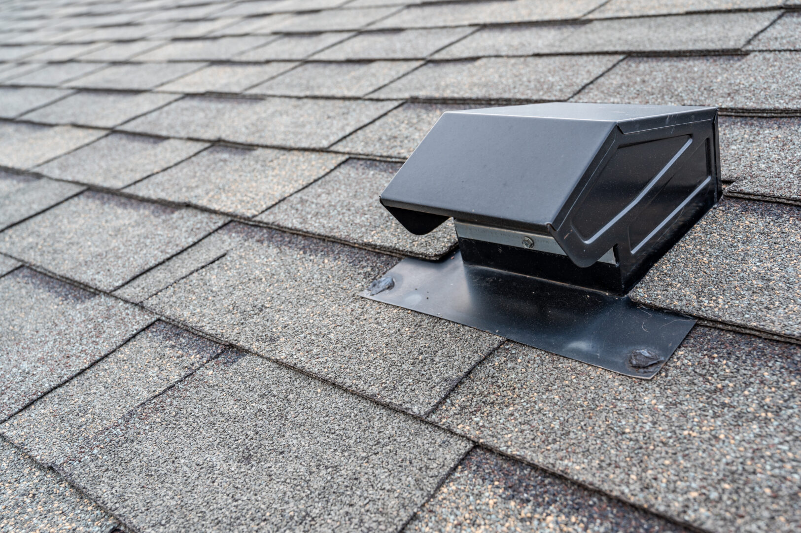 exhaust vent in an attic