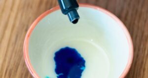 food coloring in a bowl