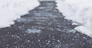 snowy sidewalk