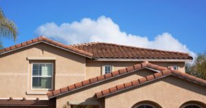 stucco house on a sunny day