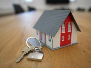 Toy house with keys