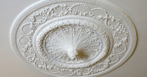 ornate white ceiling medallion
