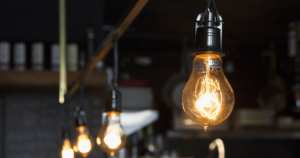 light bulb hanging from ceiling