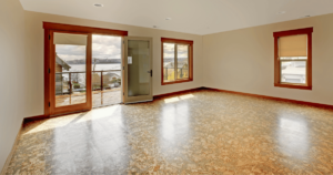 room with cork flooring